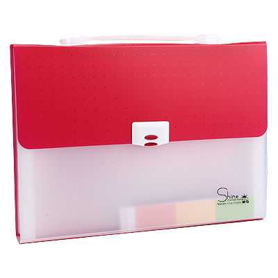 晨光(M&G)90996 12格A4风琴包 红色 试卷袋 风琴文件夹 试卷夹 多层文件袋 资料包 收纳袋 文件套/文件袋