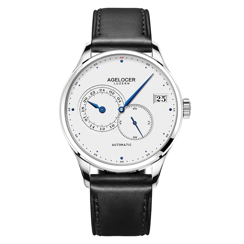 瑞士艾戈勒(agelocer)手表 男士皮带手表 防水全自动机械表 男瑞士表正装时尚休闲男表 Themis A5101