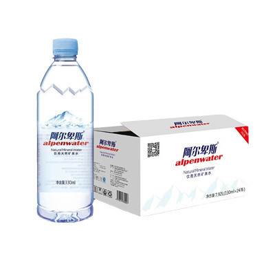 阿尔卑斯 饮用天然矿泉水整箱330ml*24瓶/箱