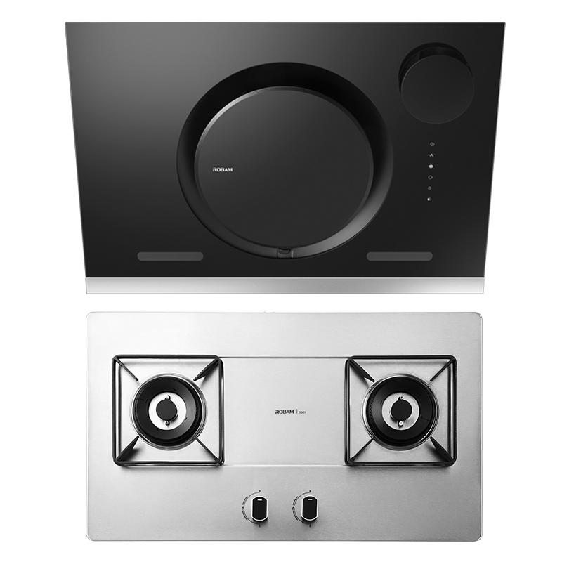 老板（ROBAM）19立方侧吸式触控式空气净化油烟机燃气灶烟灶套餐CXW-200-26A8B+56G1 1级能效烟机