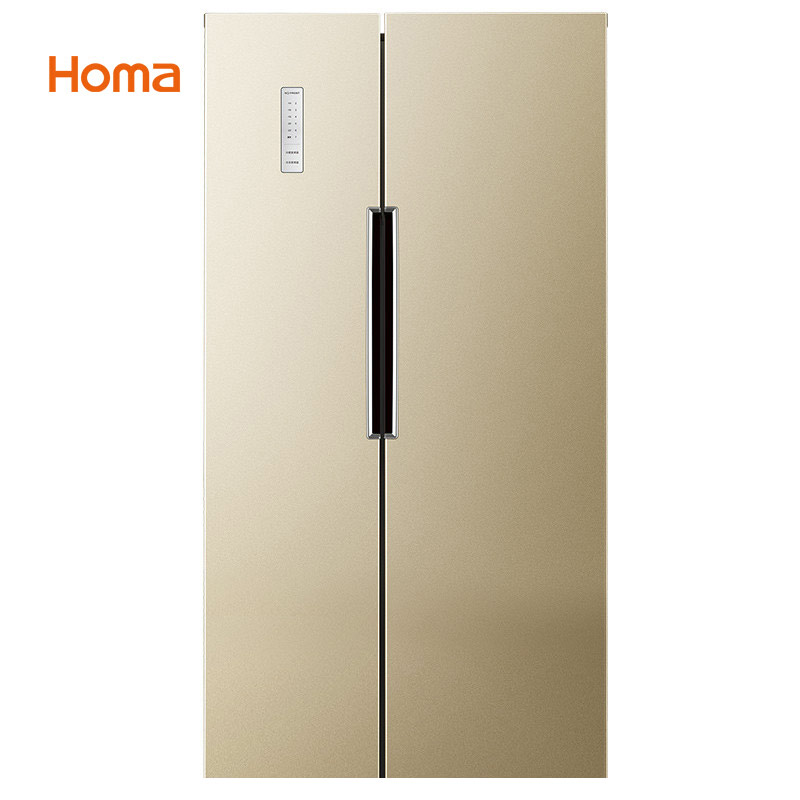 奥马(Homa)BCD-520WKGM 520升 风冷无霜 电脑温控 15KG大冷冻力 对开门冰箱 金色