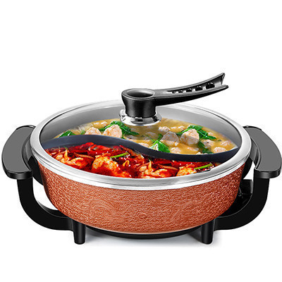 荣事达(Royalstar)鸳鸯电火锅HG1827家用多功能鸳鸯锅5L大容量电热锅电煮锅不粘锅1800W大功率可全身水洗
