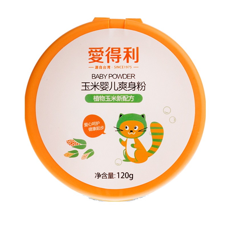 爱得利(IVORY)玉米婴儿爽身粉BA-201带粉扑 120g 适用人群:婴儿