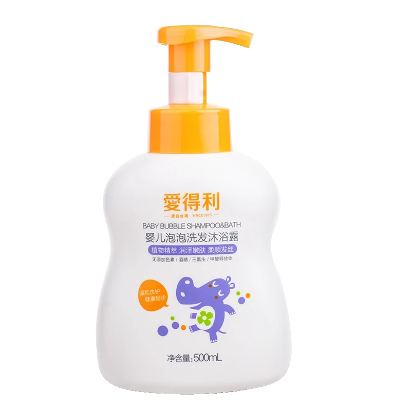 爱得利(IVORY)婴儿植物精粹泡泡洗发沐浴露二合一BA-104 500ml 适用人群:婴童