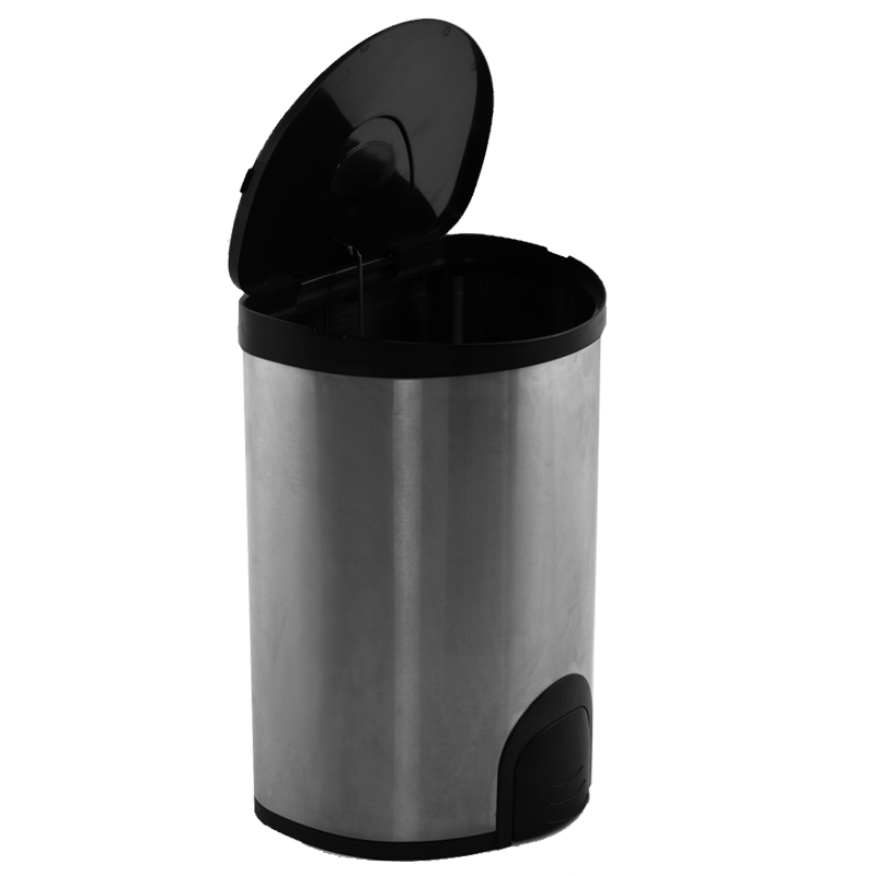 纳仕达（NINESTARS）QDT-15-2 智能脚踢式垃圾桶（自动合盖 29L 不锈钢桶身 银白色）