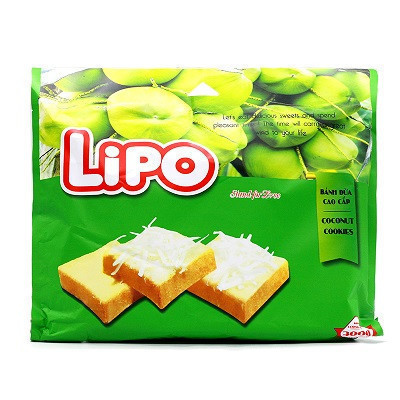 Lipo 进口糕点 面包干椰子味300g 休闲零食 礼包 越南进口