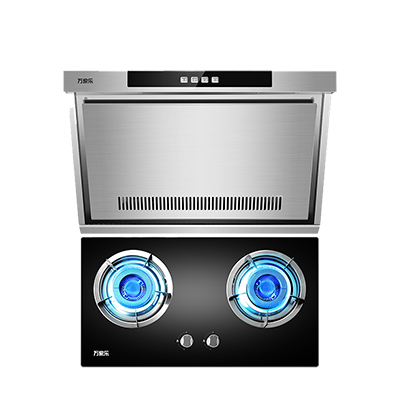 万家乐侧吸按键不锈钢油烟机燃气灶烟灶套餐油烟机两件套CXW-200-DG13(R)+IQL83B(液化气)