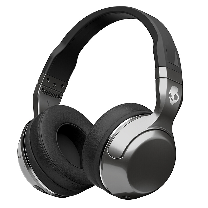 骷髅头(Skullcandy)HESH 2 WIRELESS S6HBHY-516无线蓝牙头戴式耳机 银色