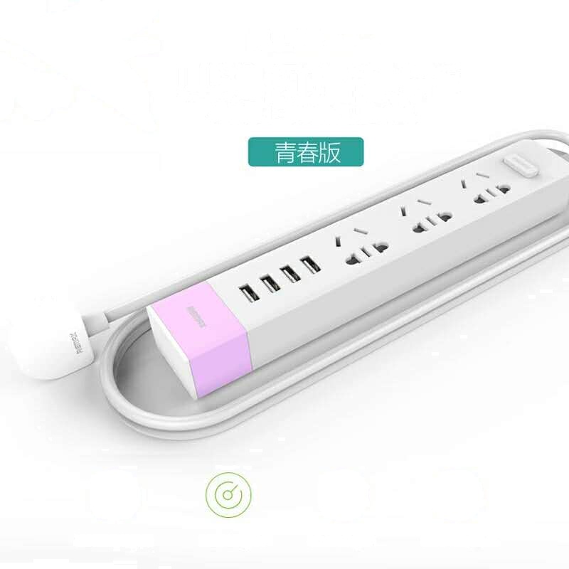 REMAX明系列RU-S2三插口4USB充电排插