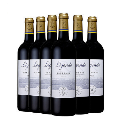 法国进口红酒 拉菲传奇波尔多干红葡萄酒整箱装750ml×6瓶
