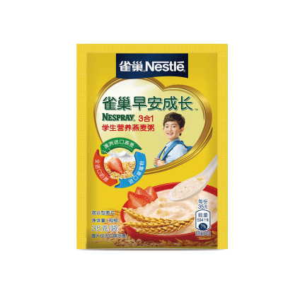 雀巢(Nestle)早安成长3合1学生营养燕麦粥350g 即食麦片 新老包装随机发货