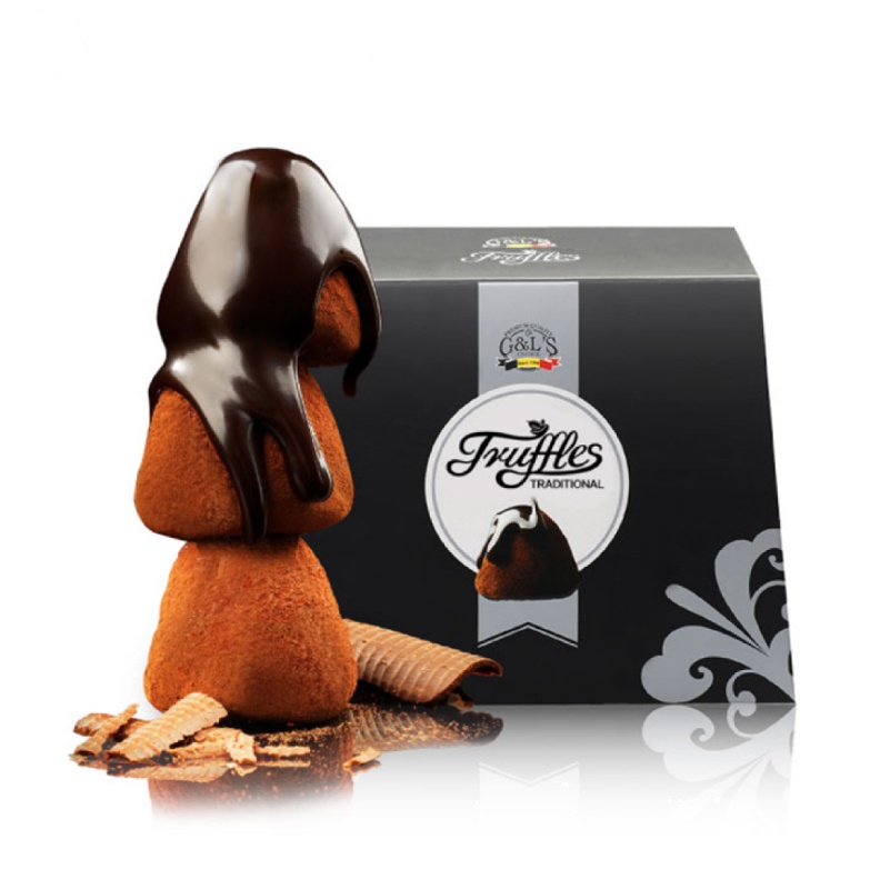 德菲丝(Truffles) 松露形代可可脂巧克力 黑色传统型 100g 比利时进口