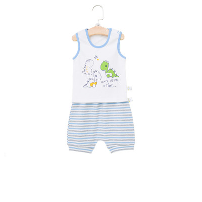 优简 男童背心套装夏季宝宝夏装婴儿衣服儿童1-3-5周岁童装两件套7121