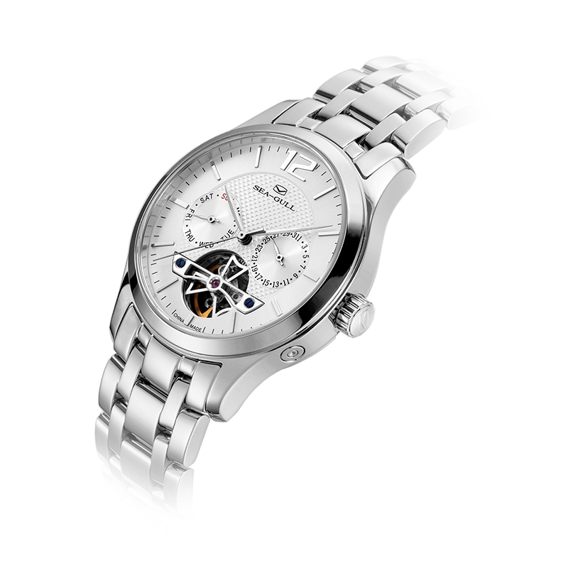 Seagull海鸥新款男表飞轮自动机械表 钢带男士手表钢带816.426