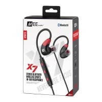 MEEaudio X7 立体声无线运动蓝牙耳机手机音乐线控通话跑步防水耐汗重低音耳塞小米华为苹果通用 红色