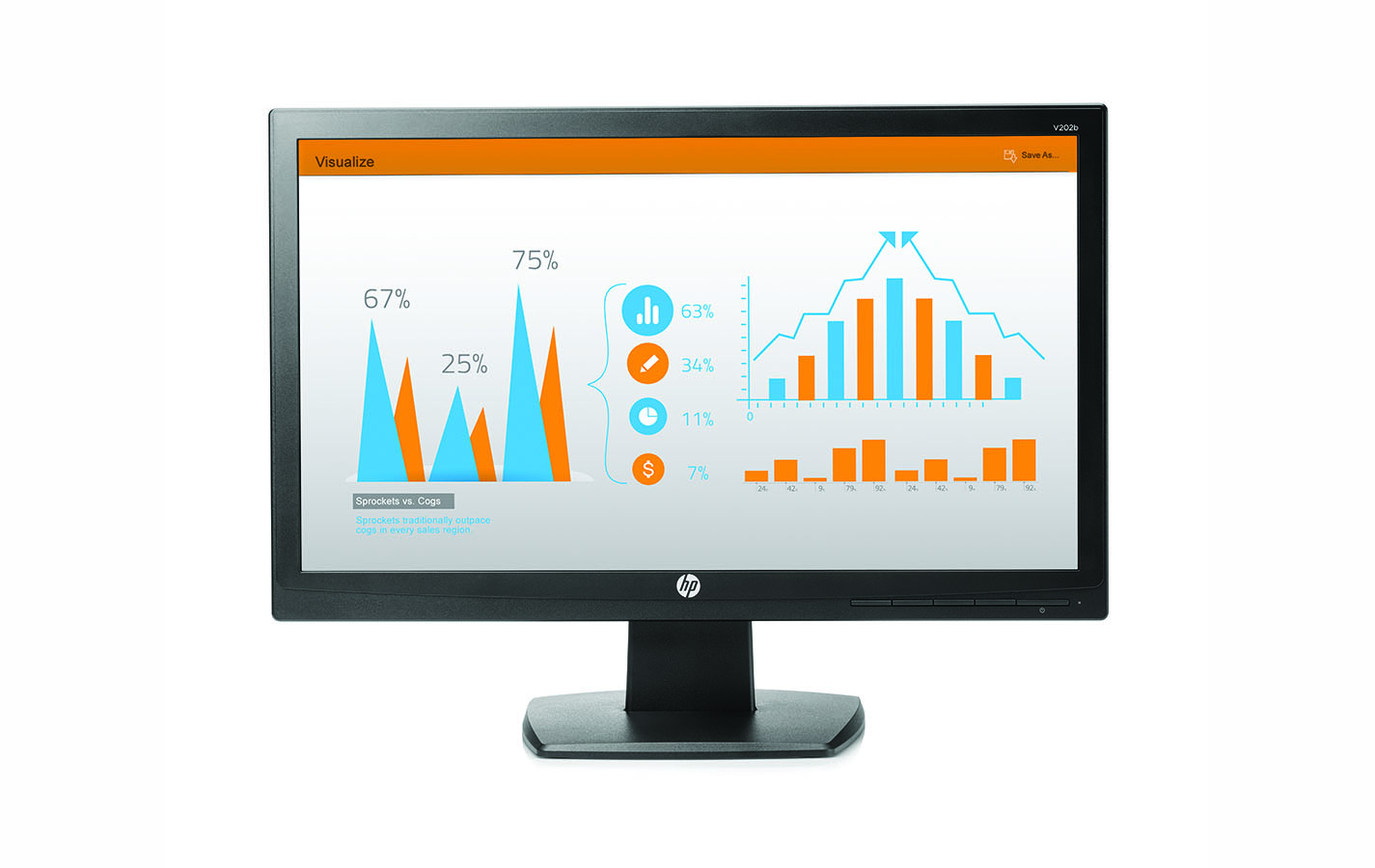惠普V202B 19.5英寸 商用办公 宽屏LED背光液晶显示器
