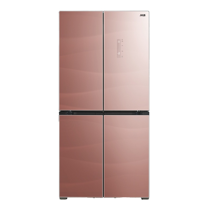 美菱(MELING)BCD-468WPBX 468升 十字对开门 多门冰箱 风冷电冰箱 冰箱变频 钢化玻璃面板 底部散热