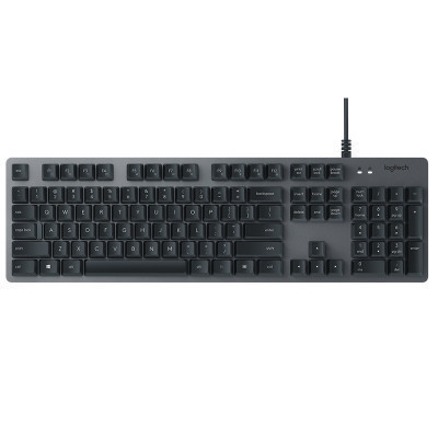 罗技(Logitech)K840有线游机械键盘家用商务办公铝合金面板4键编程台式机笔记本通用绝地求生