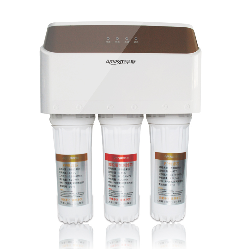 亚摩斯(AMOS)反渗透净水器家用直饮净水机厨房净化滤水器RO反渗透纯水机自来水过滤器AS-RO26F