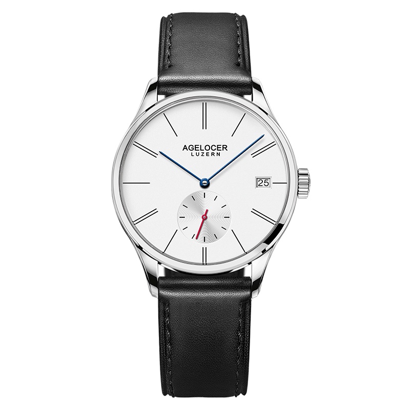 瑞士Agelocer艾戈勒手表 女表轻薄透底防水机械表 女士时尚文艺清新简约气质复古手表 Luzern A1201