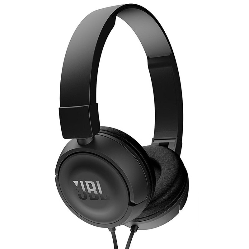 JBL T450便携头戴式重低音HIFI耳机有线耳麦耳机 黑色