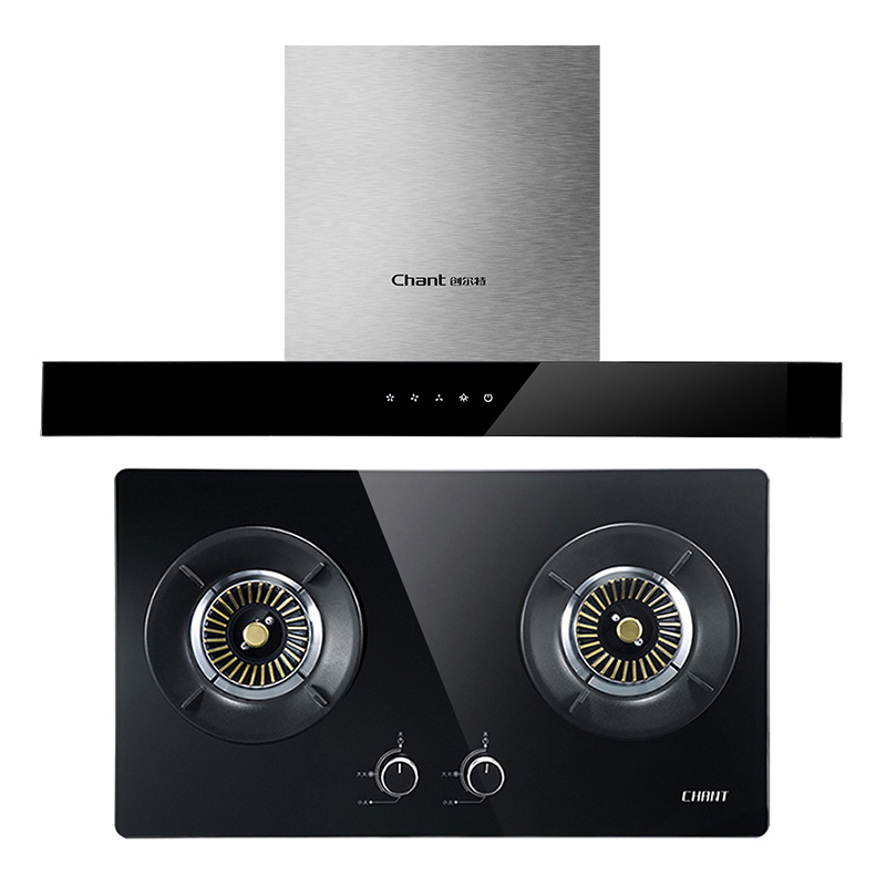 创尔特 (Chant)油烟机灶具套餐 EB49T+N12A 烟机+天然气灶具 大吸力烟机 大火力灶具 双一级能效