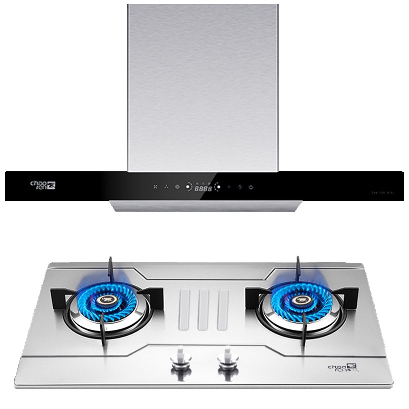 超人(chaoren)触控式油烟机燃气灶套餐EAT01智能体感+618A-G738M不锈钢灶 18立方 天然气/液化气