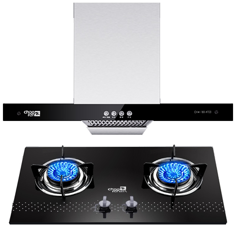 超人(chaoren)触控式油烟机燃气灶套餐EAT01智能体感+618A-B601节能省气 18立方 天然气/液化气