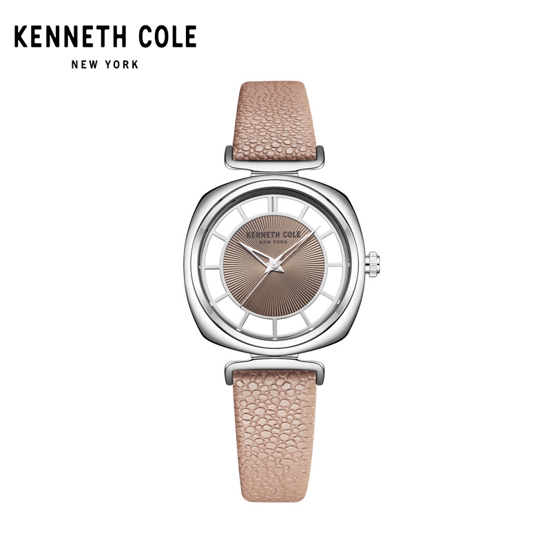 KennethCole新款手表女士皮带石英表时尚镂空透视女表防水时装表KC15108005