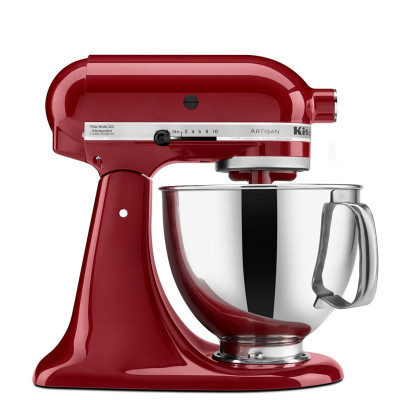 凯膳怡(KitchenAid)5KSM150PSCER料理机家用4.8升全自动厨师机和面揉面打蛋搅拌机 帝王红原装口