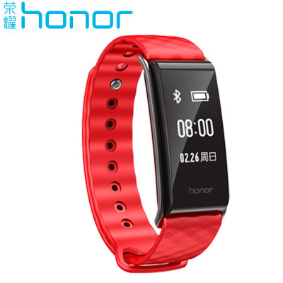 华为(HUAWEI)荣耀畅玩A2运动手环 心率睡眠监测 多点触摸大红色