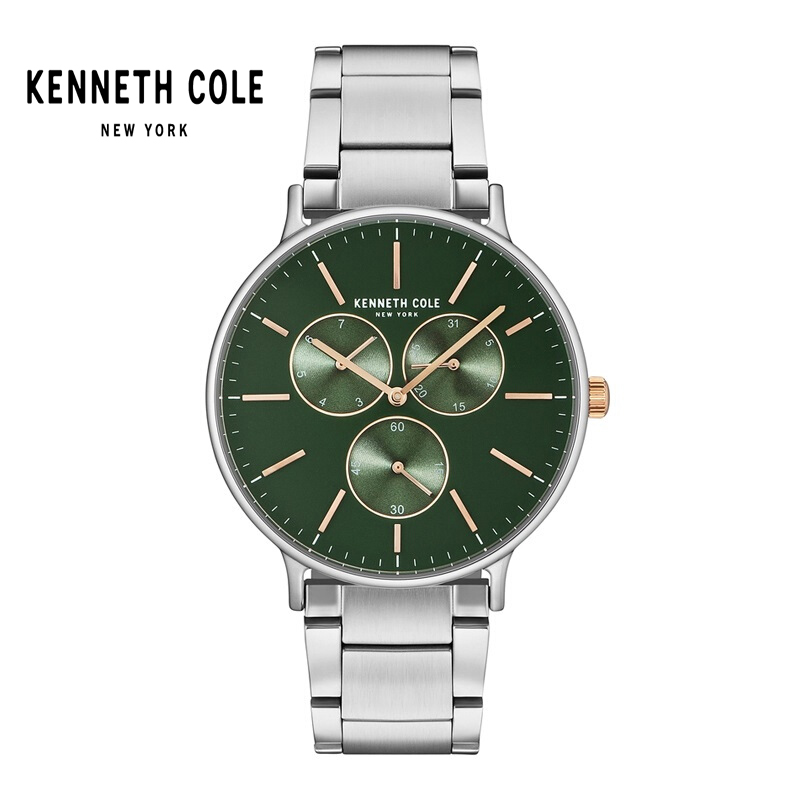 kennethcole/凯尼斯.克尔手表男士钢带石英表时尚多功能三眼腕表KC14946009