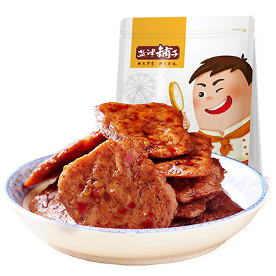 盐津铺子 休闲零食 素肉素食豆干豆皮辣条手撕风味豆筋麻辣牛肉味 168g