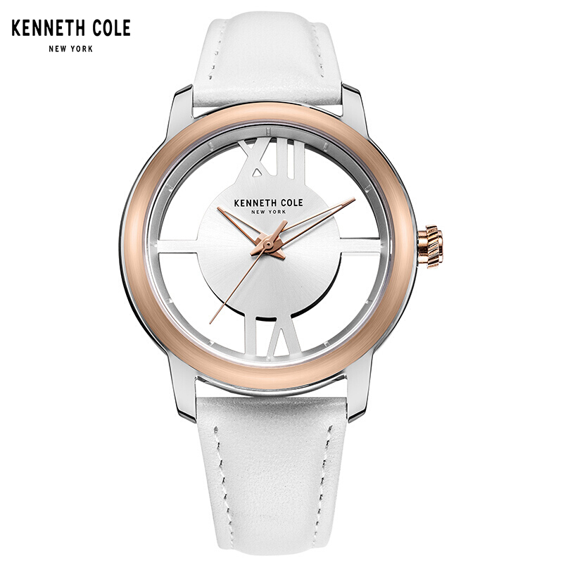 KennethCole/凯尼斯.克尔手表女士皮带石英表时尚镂空透视KC女表KC10024374