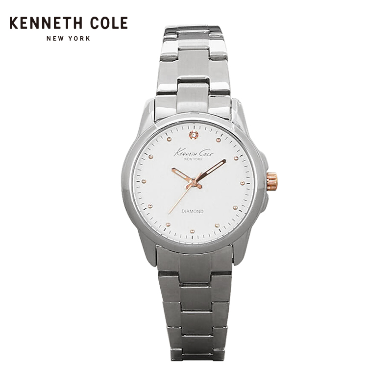 Kenneth Cole手表女士钢带石英表时尚简约防水女表小圆盘时装表女KC10026478