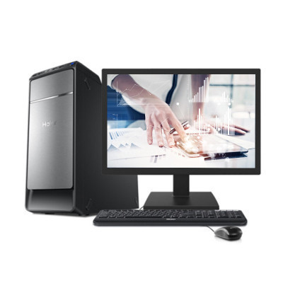 海尔(Haier)新极光D5 19.5英寸显示器台式电脑整机(Intel i3-7100 4GB 1TB WIN10 19.5英寸IPS显示器)