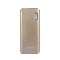 万茂 Onemall T100 10000毫安 金皮纹 双USB输出 便携式手机移动电源 仿皮纹 充电宝 全新A品电芯