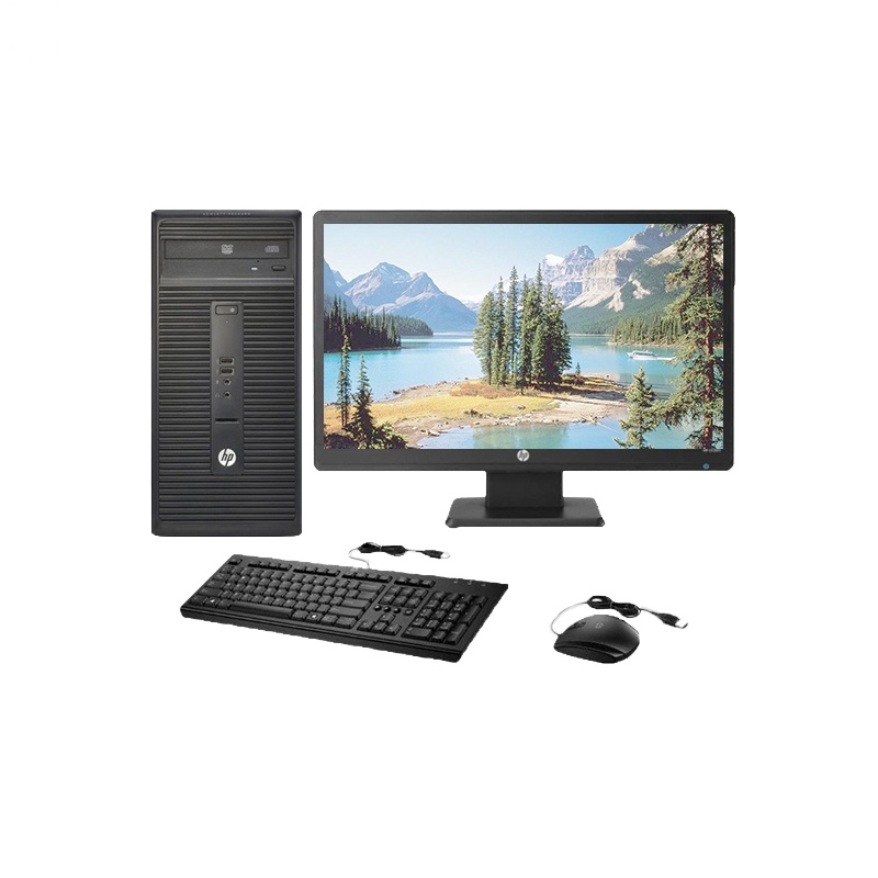 惠普(HP)商用台式电脑280 G2 MT+19.5寸显示器(G3900 4G 500GB DVDRW Win10)
