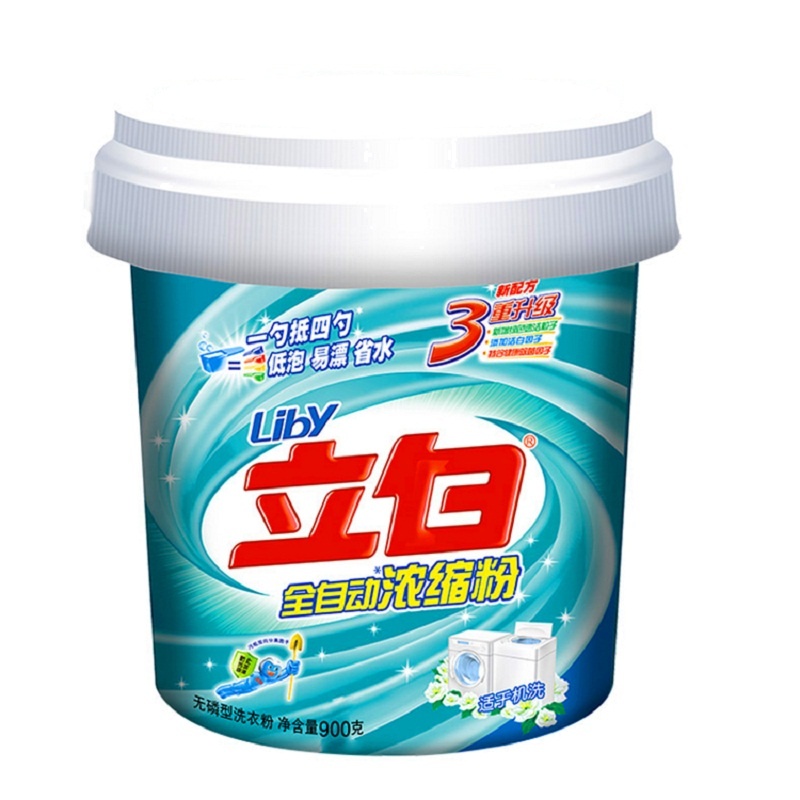 立白 无磷型 全自动浓缩 洗衣粉 900g (桶)
