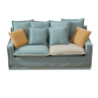 左右布艺沙发 棉麻小户型客厅家具组合田园风格单人沙发三人位布沙发DZY3610