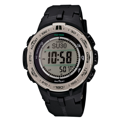 卡西欧(CASIO)手表PRO TREK登山系列 太阳能电波登山运动男表PRW-3100-1