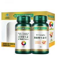 [苏宁超市]自然之宝(Nature's bounty)多种维生素矿物质成人45片+B族维生素45片