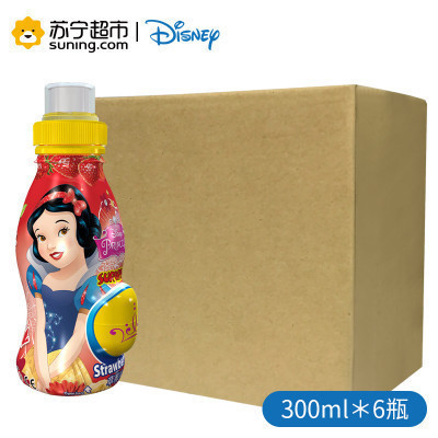 迪士尼(DISNEY)草莓味果汁饮料(公主款)300ml*6瓶 进口 儿童饮料