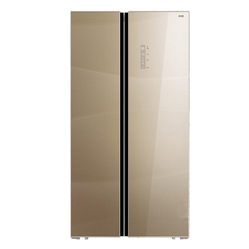 美菱(MELING) BCD-640WPBX 640升 变频保鲜 风冷无霜 钢化玻璃面板 嵌入式对开门冰箱(金色)
