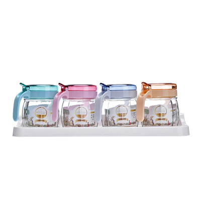比得兔(Peter Rabbit)PR-T667玻璃调味瓶罐调料罐调料盒调味盒盐罐厨房家用组合套装