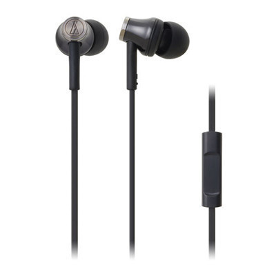 Audio Technica/铁三角 ATH-CK330iS (黑色) 线控带麦入耳式耳机 智能手机专用入耳式耳机 防缠