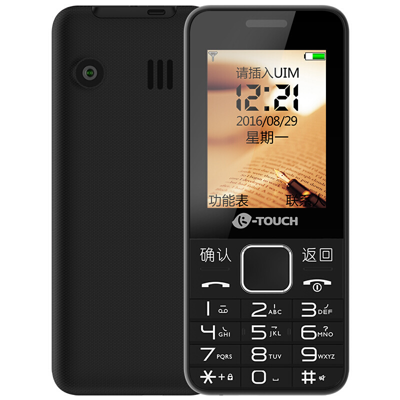 天语(K-Touch) E2 直板按键老人手机 超长待机学生备用老年功能机 老人机 黑色