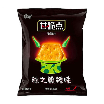 [陈飞宇何蓝逗推荐]康师傅甘脆点零食脆片 谜之酸辣味40G/包