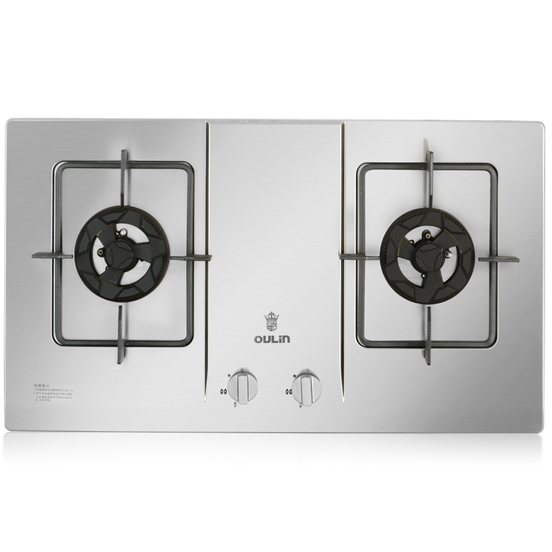 Oulin/欧琳燃气灶JZT-E307G嵌入式煤气灶4.0KW不锈钢灶具[液化气]