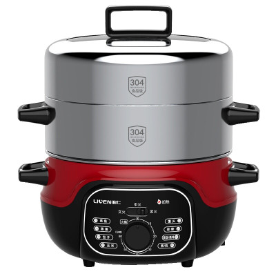 利仁(Liven)电蒸锅ZG-J4200 4.2L/升 双层笼屉 不锈钢内胆锅体 聚能导热 厚实耐用 电火锅电涮锅 三层
